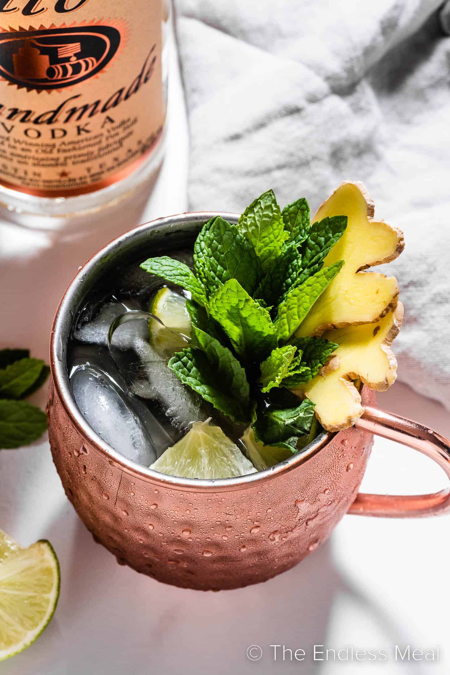 A well garnished Moscow Mule