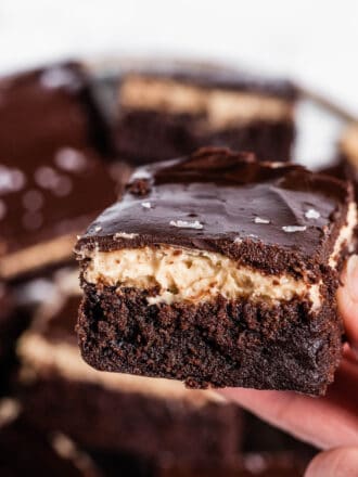 a close up of a Peanut Butter Brownie