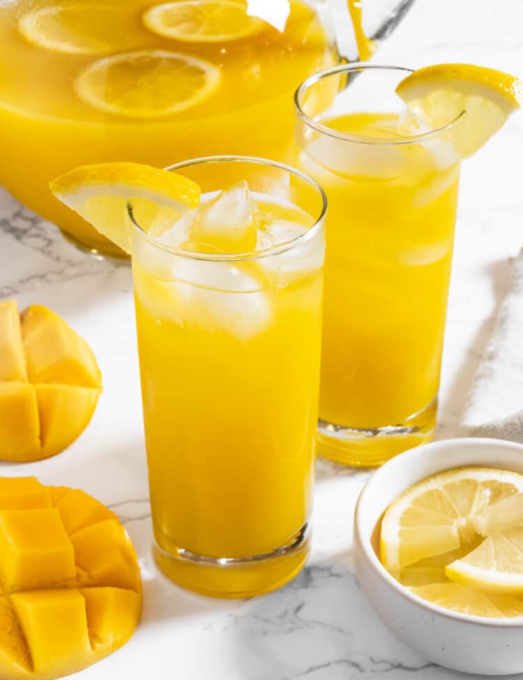Two glasses of Mango Lemonade
