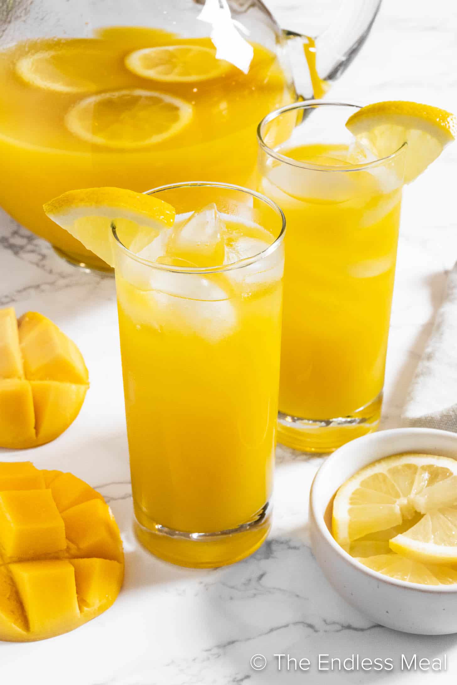 Two glasses of Mango Lemonade
