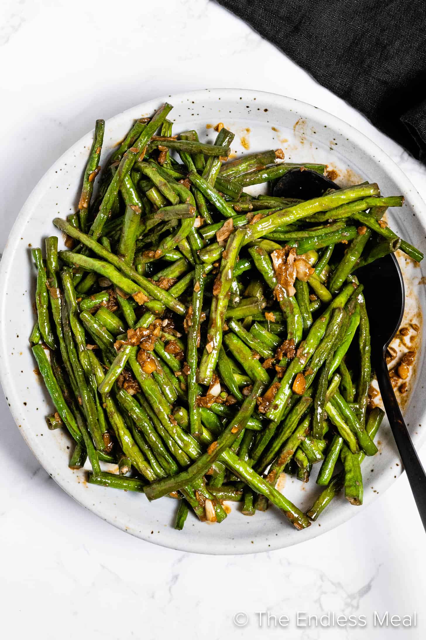 This Long Beans Recipe on a plate