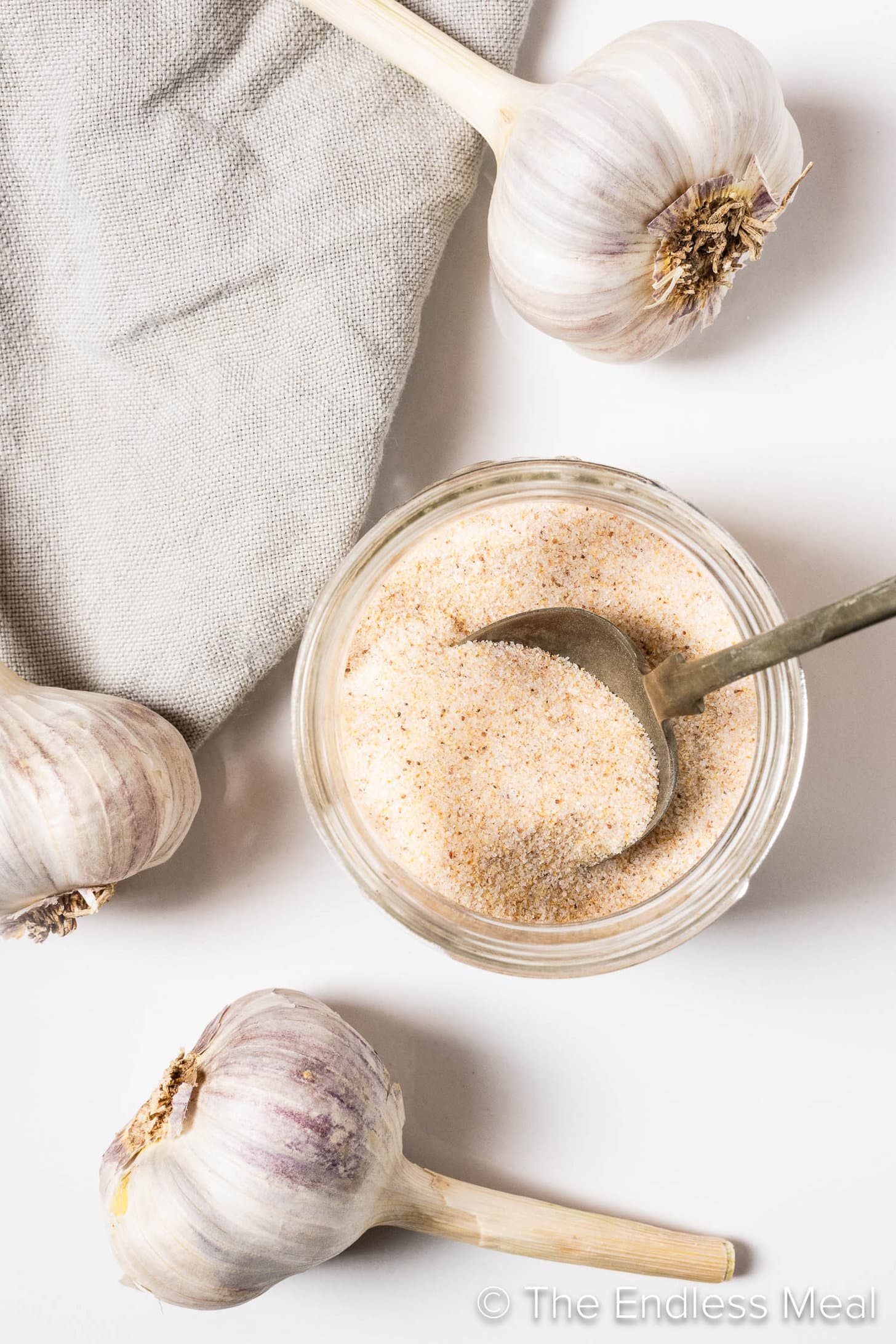 Garlic Salt in a glass jar