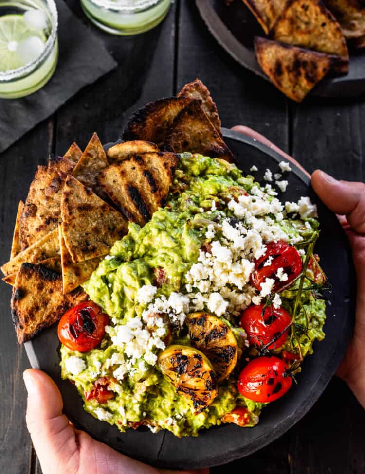 Grilled Guacamole in an appetizer bowl