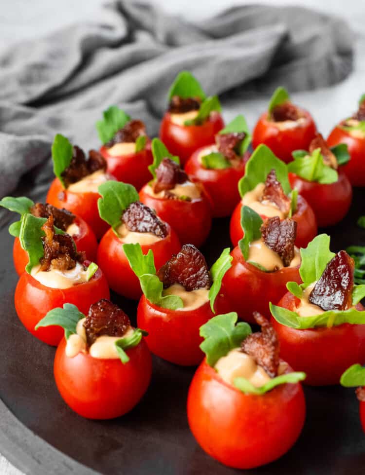 BLT Cups on a serving tray