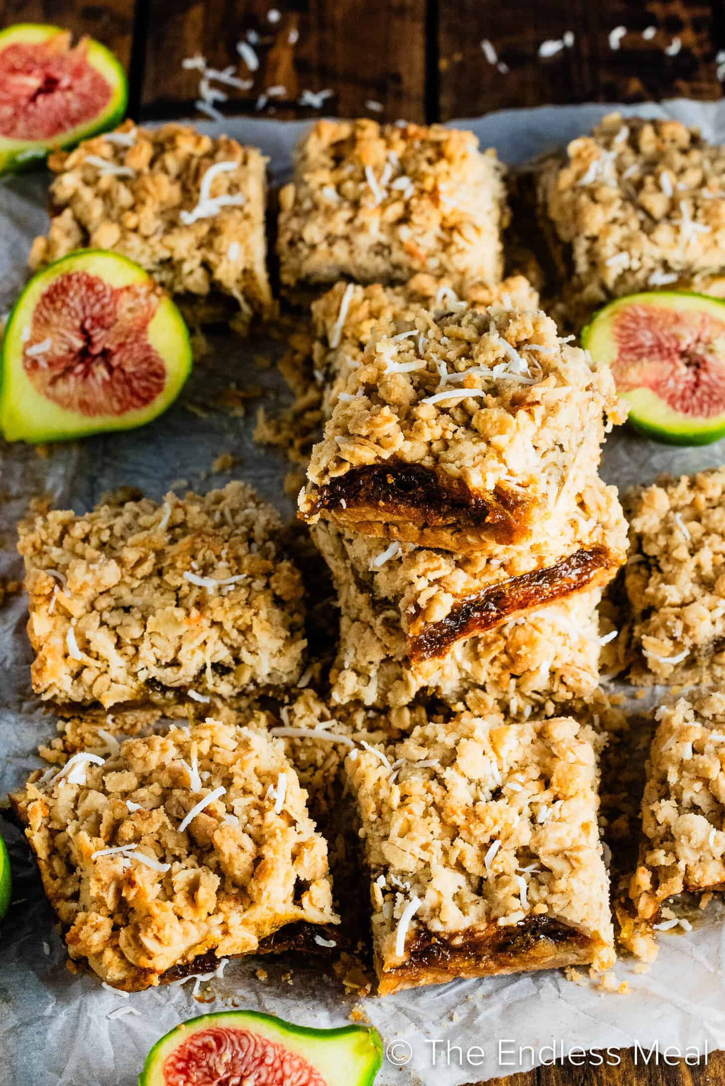 A stack of Coconut Fig Squares