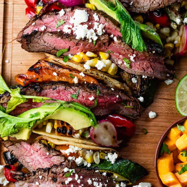 Grilled Steak Tacos ready for dinner