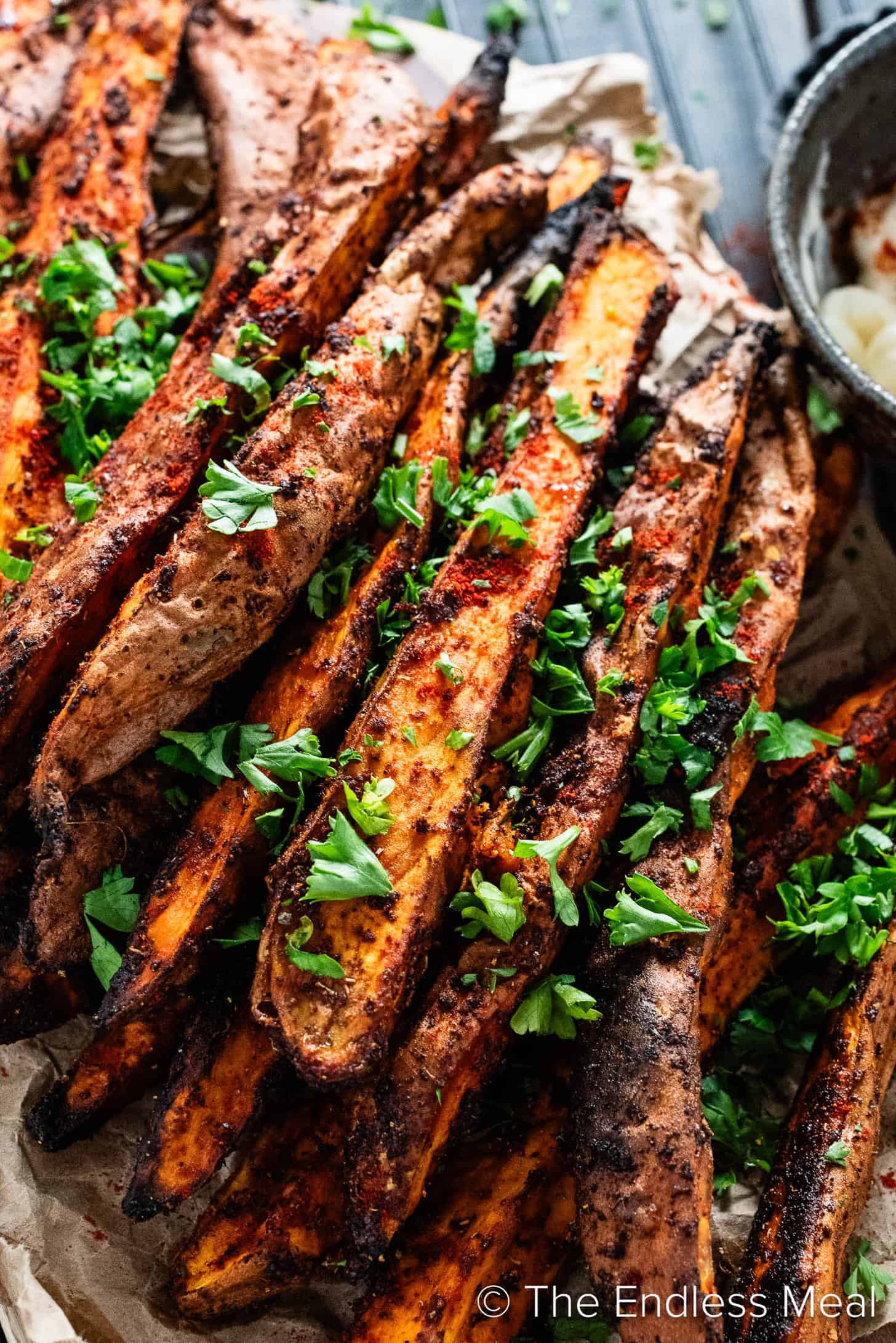 A close up of Sweet Potato Wedges