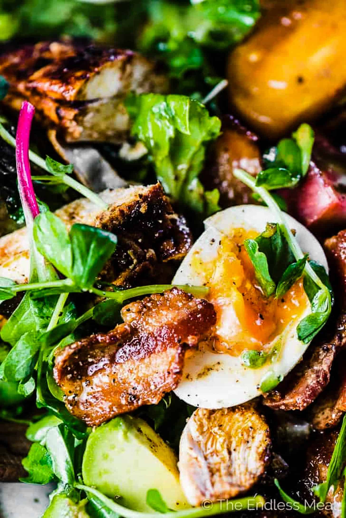 A close up of Grilled Chicken Cobb Salad