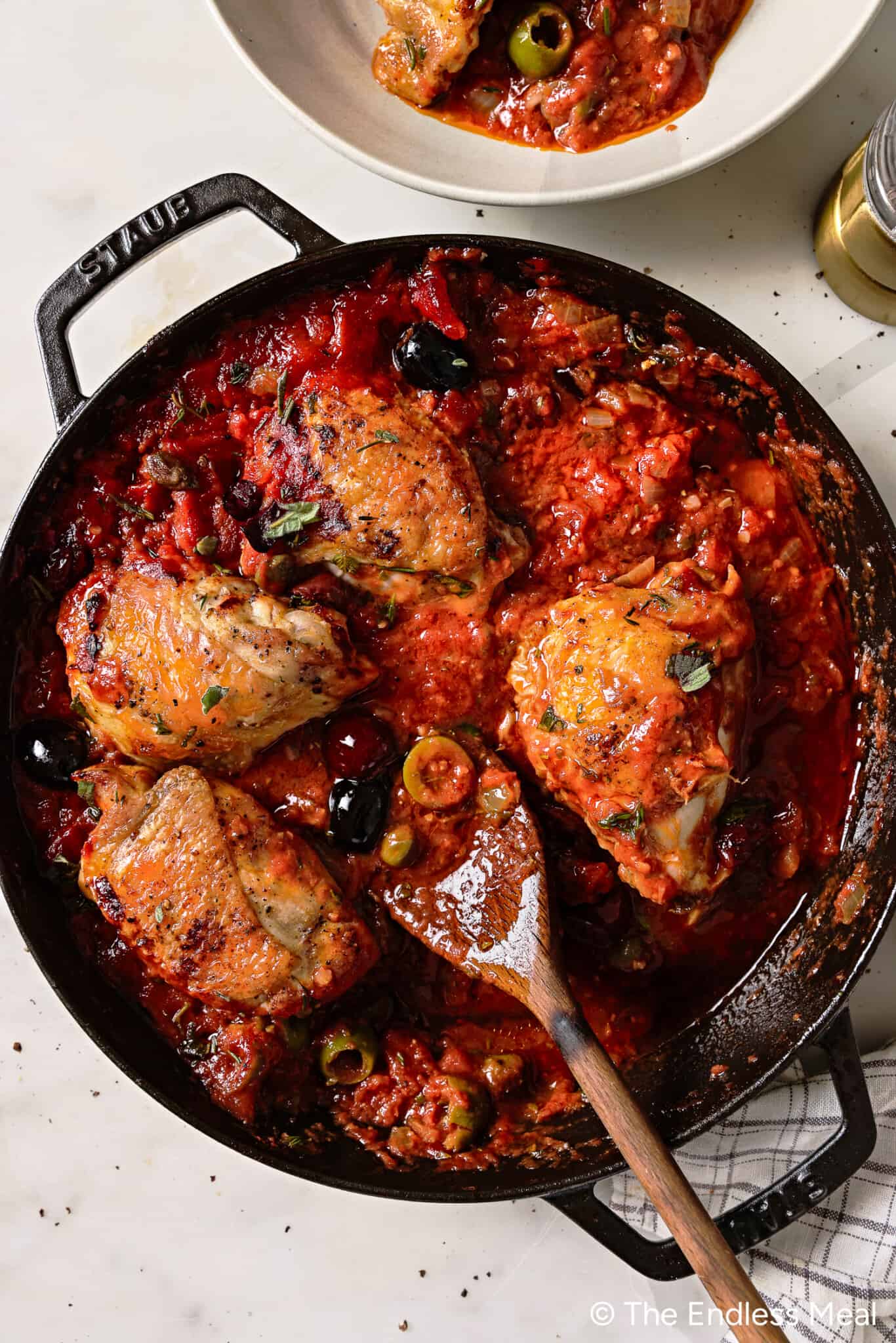 Italian Braised Chicken with Tomatoes and Olives