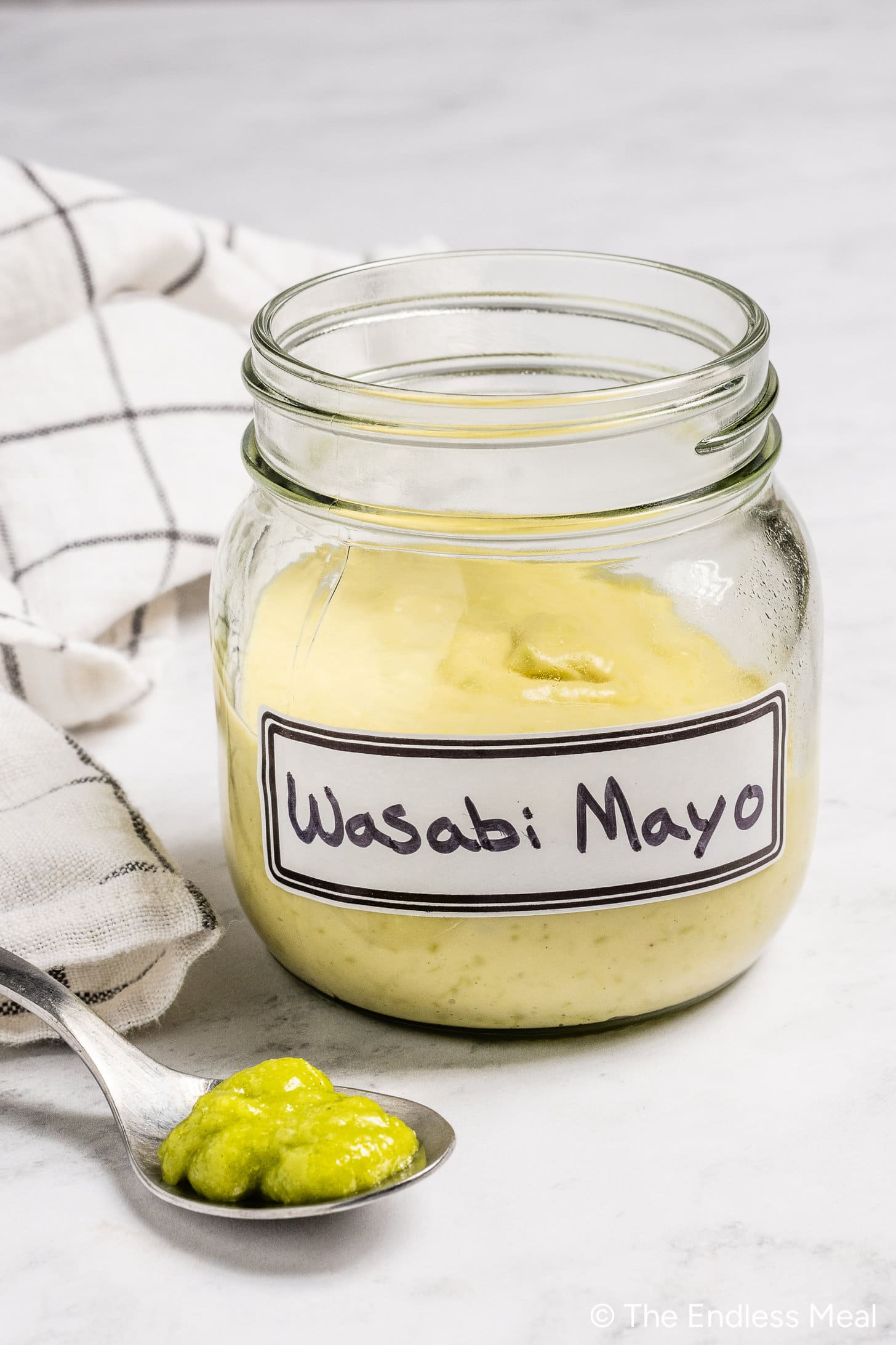 Wasabi Mayo in a jar