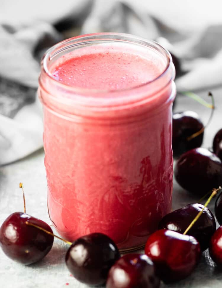 Cherry Vinaigrette in a glass jar