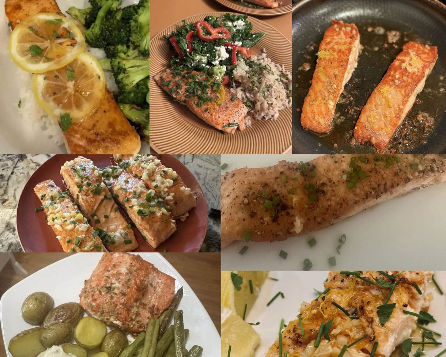 collage of all 7 cooking club entry photos